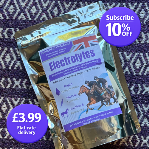 Aminoperformance horse Electrolytes 1kg with 10% subscription discount and £3.99 flat-rate UK delivery